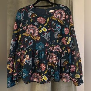 LOFT Multicolor Floral Blouse